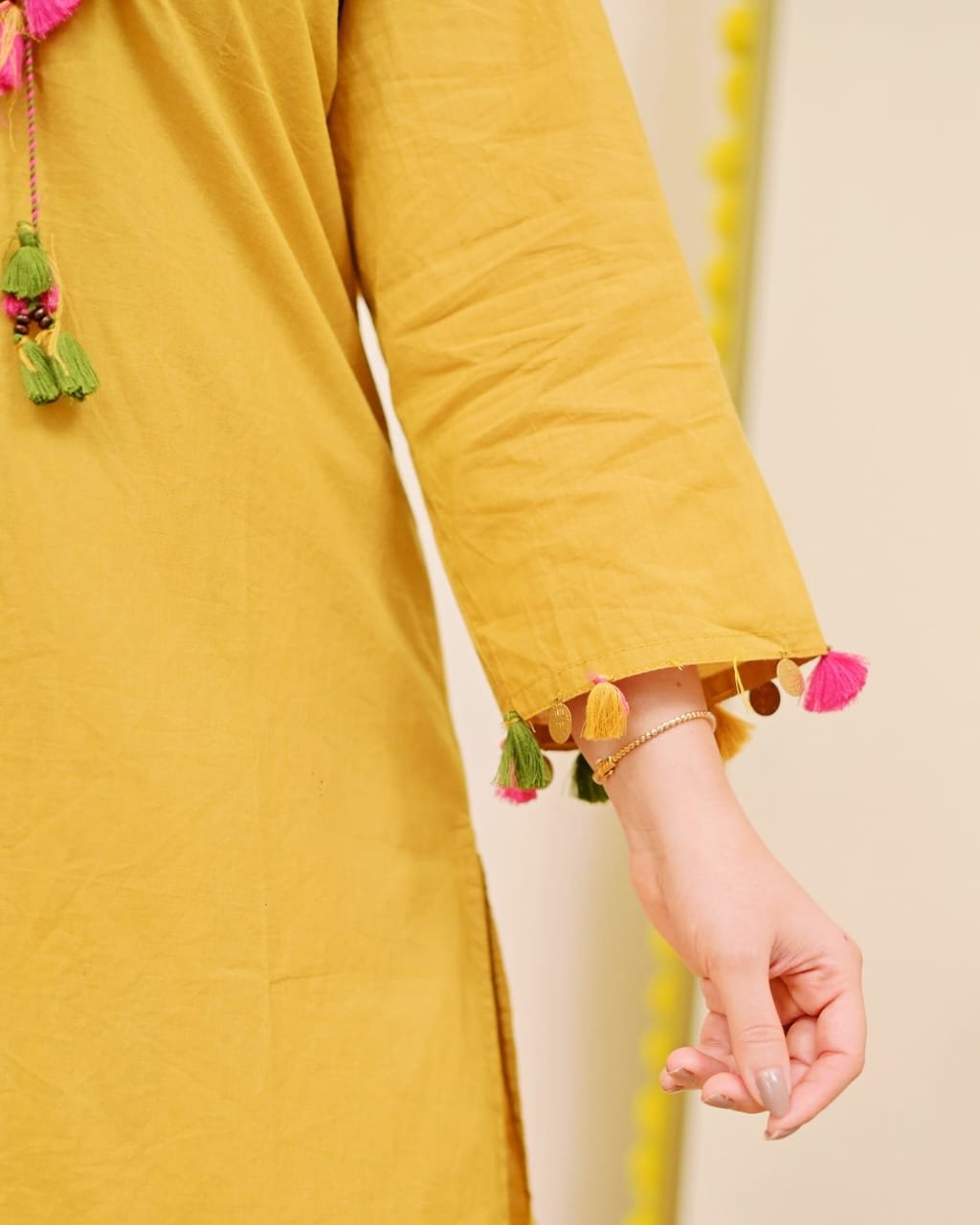 Pure Cotton Festive Embroidered Kurta Pant Set